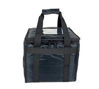 Sac à nourriture chaude avec séparateur pour pizza, curry, plats à emporter, restaurant, pique-nique, indien, chinois, kebabs, restauration, sac de livraison, isotherme (noir, 31 L - 35 x 30 x 30 cm)
