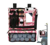 Sac à objets de golf avec fermeture éclair | Support pour objets de golf avec fermeture éclair, poche de golf pliable, durable et multifonctionnel, rose, 30x25,4x1,5 cm/11,81x10x0,59 pulgadas, Moderne