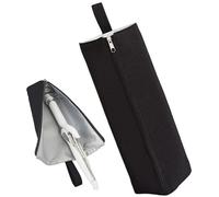 Sac à outils à cheveux, porte-fer plat étanche résistant à la chaleur, sac de voyage à outils chauds à fermeture éclair portable avec corde suspendue pour la maison, voyager, 11,8x4,7 pouce