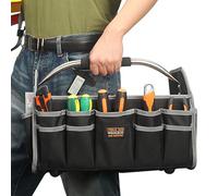 Sac à outils à large ouverture - Fourre-tout robuste pour électricien, bac de rangement ouvert sur le dessus, support multi-poches , pochette à poignée utilitaire solide | Équipement profession