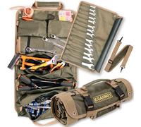 Sac à outils à roulettes, grand sac à outils à roulettes, avec 3 grandes poches à outils, 1 organisateur de clés à 14 poches, 2 petits sacs à outils de rangement, cadeau pour hommes/papas/hommes