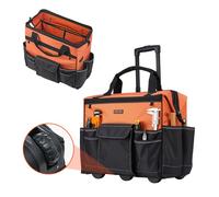 Sac à Outils à Roulettes-VEVOR-Charge 50 kg-Caisse à Outil-51x31x45 cm-avec 27 Poches- Base Stable- pour Mécaniciens