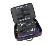 Sac à outils de barbier pour tondeuse à cheveux, ciseaux de coupe, kits de rasage, accessoires de coupe de cheveux, organiseurs, cadeaux, outils de coiffure, sac de voyage, multicolore, big, Beauté de