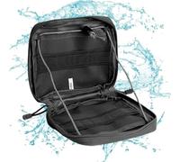 Sac à outils de camping, sac à outils de voyage - Sac médical robuste et étanche, sac organiseur de pilules multifonctions, sac de rangement pour lampe à outils pour le camping en plein air, Noir