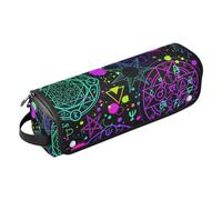 Sac à outils de coiffure alchimique lumineux avec tapis résistant à la chaleur, sac de rangement portable pour fer à friser, lisseur, brosses, pinces et élastiques à cheveux