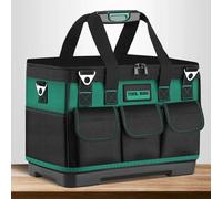 Sac à outils de grande capacité de 23 pouces, mise à niveau, épais, Oxford 1680D, imperméable, résistant à l'usure, boîte à outils de rangement pour électricien 18 inch Classic