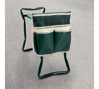 Sac à outils de jardin en tissu Oxford vert pour genoux - Pochette de rangement pliable multi-poches pour outils de jardinage, engrais et accessoires, 32 x 31 (L)