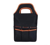 Sac à outils de jardin robuste en tissu Oxford 600D avec poches spacieuses et poignée de transport facile (orange)