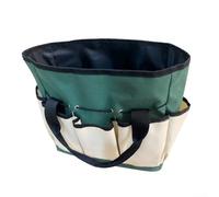 Sac à outils de jardin robuste en toile Oxford 600D avec 6 poches, grand organiseur de rangement de 30 x 30 cm pour plantation, coupe, désherbage et activités de plein air
