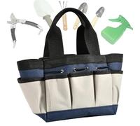 Sac À Outils De Jardin, Sac De Rangement Fourre-Tout De Jardin, Rangement pour Outils De Jardinage avec Poches, Sac Fourre Tout Portable avec Poignées pour La Cour, Le Camping, Le Parc, La Plage
