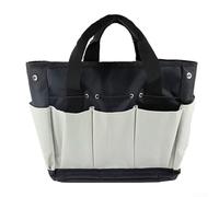 Sac à outils de jardinage spacieux avec 9 poches pour une organisation pratique des outils (noir et gris)