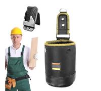 Sac à outils de taille - Petite taille - Sac à outils étanche pour le travail du bois - Utilitaire - Poches à la taille, constructeurs avec trous rapides pour femmes, hommes, électriciens