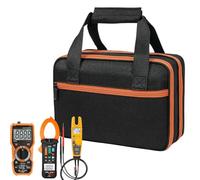 Sac à outils électricien, organisateur de matériel d'étanchéité, boîtier de transport à outils en polyester, solide et léger, idéal pour le multimètre, testeur à douille, équipement de réparation et c