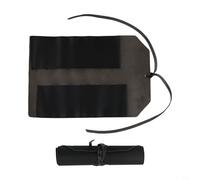 Sac à outils en cuir avec fentes de rangement pour cutter et clé, pochette de rangement portable en cuir synthétique pour une protection des outils et une organisation facile (noir)