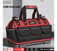 Sac à outils en tissu Oxford 1680D lectricien professionnel, sac à outils de rangement multifonction de travail étanche 18 Inch Classic