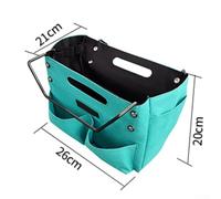 Sac à outils en tissu Oxford 600D avec crochets et rivets renforcés, grande capacité de rangement pour extension télescopique et pliable (26 x 21 x 20 cm)