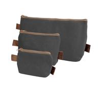 Sac à outils en toile cirée robuste avec fermeture éclair à 3 tailles - Avec petite fermeture éclair - Vert foncé, gris, Utilitarian ou « versatile »
