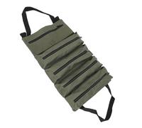 Sac à Outils Enroulable avec 5 Poches Zippées, Multifonction, Gain de Place, Toile, Matériel Portable, Réservoir de Stockage, Pochette de Réparation pour électricien à Domicile,