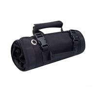 Sac à outils enroulable en tissu Oxford imperméable avec 4 compartiments et 2 pochettes détachables, organiseur portable adapté pour les mécaniciens, les bateaux et les motocyclistes en déplacement