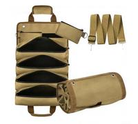 Sac à outils enroulable fonctionnel, sac de rangement multi-poches enroulable en tissu Oxford, solution compacte pour économiser de l'espace (A)