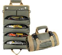 Sac à outils enroulable pour homme - Organisateur d’outils robuste en toile Oxford, poches zippées et amovibles, idéal bricolage, mécanicien, cadeau papa ou grand-père