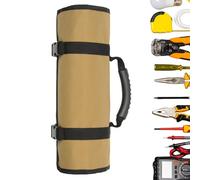 Sac à outils enrouleur, sac à outils pliable, 71,9 cm, sacs à outils imperméables avec poignée, pochette portable épaisse pour accessoires de réparation de vélos, noir, marron