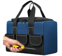 Sac à outils étanche - Organisateur de matériel portable, boîtier de stockage épais Oxford durable, matériel résistant à l'usure, conception multi-compartiment à fermeture éclair | HVAC Electrican Por