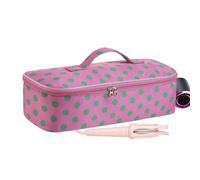 Sac à outils matelassé pour cheveux - Organiseur de de grande | Pochette portable à double fermeture éclair pour fers à friser et accessoires de coiffage, sac de rangement élégant pour