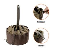 Sac à outils multi-usages en toile avec plusieurs poches pour les outils de jardin, kaki, 24x24x18 cm