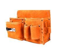 Sac à outils - Organiseur d'outils de grande capacité en cuir de vache - Pochettes à ustensiles multifonctions portables pour soudage, électricien automobile et mécanicien