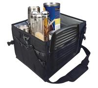 Sac à outils pour barbecue, sac à ustensiles de camping - Organisateur d'ustensiles de cuisine avec poignée robuste - Poches latérales en maille pliables, sac de rangement d'accessoires de cuisine