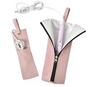 Sac à outils pour cheveux - Housse de lissage résistante à la chaleur | Sac de rangement en fer à friser | Anti-poussière et imperméable à l'eau - Organisateur pour les voyages, lavabo, salon de