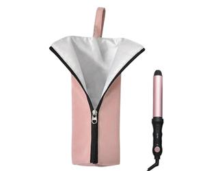 Sac à outils pour cheveux, pochette résistante à la chaleur, résistante à la poussière, étanche, organiseur de coiffure pour voyage, coiffeur, station de maquillage, rangement à la maison, 29 x 10 x 1