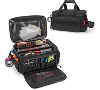 Sac à outils pour homme - Ouverture ouverte - Avec base renforcée | Sac de travail robuste, anti-friction, grande capacité pour outils, pochette de rangement pour charpentiers, réparateurs