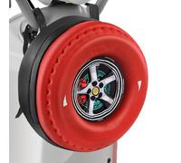 Sac à outils pour moto - Poche en cuir synthétique de taille moyenne - Rangement étanche avec fermeture éclair - Design en forme de pneu - Sacoche de fourche pratique pour motos et scooters