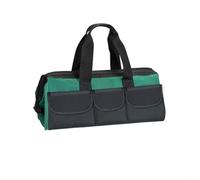 Sac à outils robuste en toile 1680D avec six poches pour électriciens et mécaniciens Vert 45,7 cm