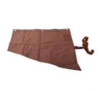 Sac à outils robuste en toile cirée, 16 poches, portefeuille de rangement pour clés à molette, avec rabat arrière, café