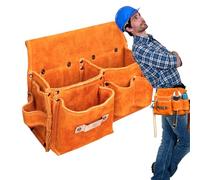 Sac à outils robuste pour homme - Grande capacité - En cuir de vachette - Ceinture multifonction portable pour soudure, pêche, construction, jardin, électricien, atelier