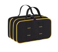 Sac à outils robuste triple pliable avec poignée | Sac à outils de construction pour tournevis, pinces, clés à molette, travail du bois, réparations, garage
