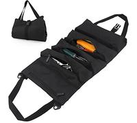 Sac à Outils Roulante, Sacs Porte Outils avec 5 Poches Zippées, Sac à Outils Portable 600D Oxford Robuste, Outil Auto Organizer Tool pour Electricien Plombier ou Mécanicien - Noir