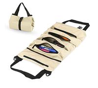 Sac à Outils, Sacs Porte Outils avec 5 Poches Zippées, Sac à Outils Portable 600D Oxford Robuste, Outil Roll Auto Organizer Tool pour Electricien Plombier ou Mécanicien - Kaki