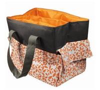 Sac à ouvrage, orange/gris