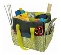 Sac à ouvrage, turquoise/gris