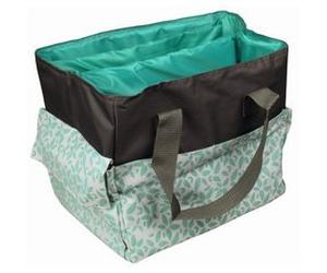 Sac à ouvrage, turquoise/gris