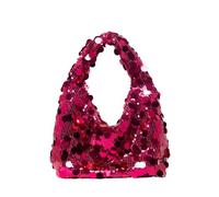 Sac à paillettes pour femme, sac à bandoulière élégant pour mariage, patrie (rose rouge)