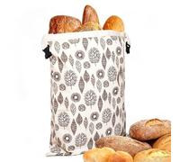 Sac à Pain en Cire d'Abeille 43x33cm, Doublure Amovible, Reutilisable | Sacs de conservation en coton enduit de cire d'abeille naturelle, doublure TPU, reste frais pour les produits de boulangerie.