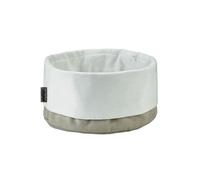 Stelton Sac à Pain - 100% coton OEKO-TEX - Pliable - Lavable en machine - Polyvalent comme rangement du pain ou comme corbeille à pain de table, Design par Klaus Rath, Sable/Blanc