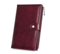 Sac à Passeport en Cuir Vintage, antivol, for Cartes d'identité, Rangement Multi-Cartes, Porte-Passeport for Voyager l'étranger(Rot)