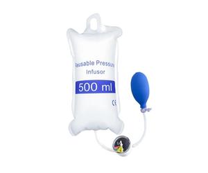 Sac à perfusion rapide pour transfusion sanguine chirurgicale 500 ml Colonne manomètre Sac à perfusion avec indicateur de matériau sûr, pour la surveillance d'urgence à l'hôpital (500 ml)