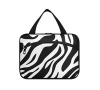 Sac à pharmacie à suspendre avec crochet, texture noire et blanche, trousse de rasage unisexe pour homme, pour maman, toilette estuche para maquillaje L